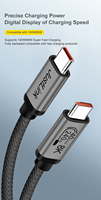 Cable de Carga Rápida USB4 de 240W, 8K, 40Gbps, con Malla de Nailon, Tipo-C a Tipo-C, para Teléfono y Auriculares, Suministro Directo de Fábrica, OEM, ODM