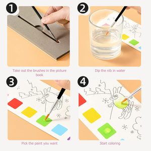 Livre <span class=keywords><strong>de</strong></span> <span class=keywords><strong>coloriage</strong></span> et <span class=keywords><strong>de</strong></span> peinture à l'eau créatif portable pour enfants avec plusieurs thèmes - Product Image 6