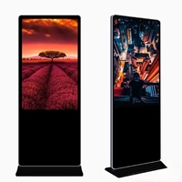 Écran publicitaire vertical intelligent tout-en-un de 65 pouces, écran LED LCD tactile infrarouge IP65, support sur pied, 300 cd/m