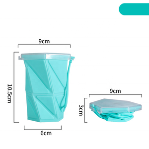 Taza de viaje plegable de silicona para deportes al aire libre de 260Ml, nuevo regalo retráctil transfronterizo, taza de enjuague bucal portátil para beber directamente - Product Image 2