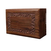 Urna Funeraria de Madera Maciza Hecha a Mano de Alta Calidad, Caja Conmemorativa Unisex Sellada
