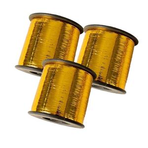 ผ้าโพลีเอสเตอร์สีทองแดง/โลหะสำหรับงานปักถักไหมพรมป้องกันแบคทีเรียความทนทานสูง - Product Image 2