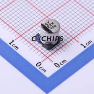 ตัวเก็บประจุแบบไฮบริดของเหลว-ของแข็ง EEHZK1E470R อลูมิเนียมอิเล็กโทรไลต์ ชนิด SMD, ขนาด D5xL6.1 มม. 47uF 20% 25V 850mA-100kHz - Product Image 1