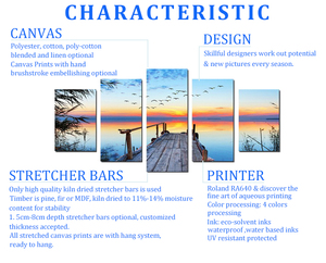 Impresión personalizada pintura lienzo arte pared decoración granja 5 piezas <span class=keywords><strong>Monet</strong></span> pintura pared marco decorativo conjunto pared foto - Product Image 5