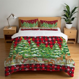 Vente en gros de housse de <span class=keywords><strong>couette</strong></span> en tissu synthétique brossé à rayures chaudes, style européen et américain, avec motifs de dessins animés et d'<span class=keywords><strong>anime</strong></span>, ensemble trois pièces - Product Image 1