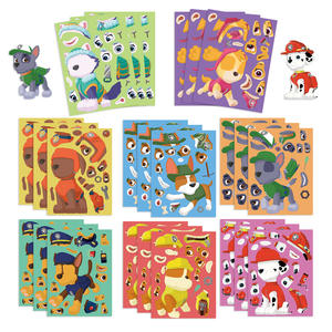 Créez vos autocollants interactifs pour chiens mignons, 8 designs, adorables autocollants pour changer le visage des chiots, imperméables, pour l'artisanat DIY, idée cadeau - Product Image 1