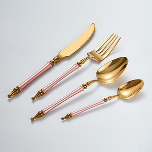 Set di posate in acciaio inox 304 di alta qualità colonna romana coltello forchetta cucchiaio stoviglie può essere utilizzato per l'<span class=keywords><strong>argenteria</strong></span> ristorante dell'hotel - Product Image 4