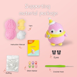 Kit <span class=keywords><strong>de</strong></span> crochet Pinguin <span class=keywords><strong>de</strong></span> Noël, sac DIY en fil et rembourrage faits main, Chine - Product Image 1