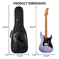Étui pour basse électrique Coolvox en nylon personnalisé, couleurs tendance, rembourrage de 30 mm, fermeture éclair étanche, sac pour instrument
