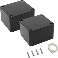 Boîtier de jonction électronique étanche en ABS noir 100*100*70, boîtier en plastique, boîtier d'instrument, projet électrique extérieur