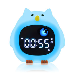 2024 amélioré petit <span class=keywords><strong>réveil</strong></span> numérique avec grand affichage LED intelligent sommeil formateur veilleuse pour étudiants enfants garçons filles cadeaux - Product Image 5