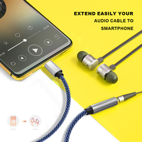 Kabel Jack Aux Audio USB C ke 3.5mm, kabel Stereo mobil kompatibel dengan iPhone 16 15 Pro Max Samsung Galaxy S24 S23 S22