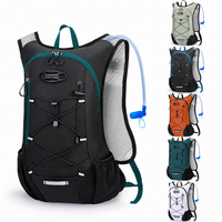 Sac d'hydratation léger avec poche à eau de 2 L, sac à dos de 12 L pour la course à pied, le cyclisme, la randonnée, style gilet réfléchissant pour la course nocturne