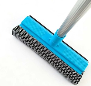 2-in-1 Telescopic Window Squeegee with Aluminum <strong>Handle</strong> <strong>Sponge</strong> and Rubber Squeegee Blade for Glass Shower Door Car Windshield - Product Image 5