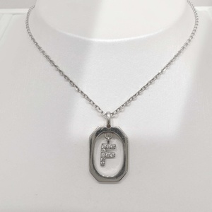 custom plata 925 Silver Rhodium Plated Pendant Necklace With zircon <b>Letter</b> <b>Box</b> Chain Classic Everyday fashion women necklaces - Product Image 1