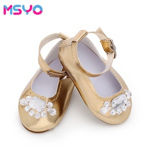 MSYO Venda Quente: Sapatos Exquisitos de Diamante Grande para Bonecas Americanas de 18 Polegadas, Sapatinhos para Bonecas Meninas - Product Image 2