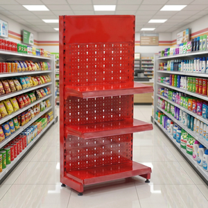 NEWTEK Adjustable Heavy Duty Single Sided Pegboard Supermarket Display <b>Shelves</b> 1000mm Cold Rolled Steel Customizable - Product Image 3