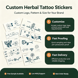 Tatuaggi Temporanei a Base di Erbe Jagua Personalizzati, Semi-Permanenti, Durata 2 Settimane, per Mezzo Braccio, Impermeabili, a Base di Succo Vegetale - Product Image 3
