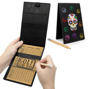 Porta Tarjetas de Puntuación de Golf de Cuero PU con Etiqueta Privada Personalizada, Logotipo Bordado con Diseño de Calavera, Libreta de Yardas y Porta Tarjetas de Puntuación de Golf - Product Image 4
