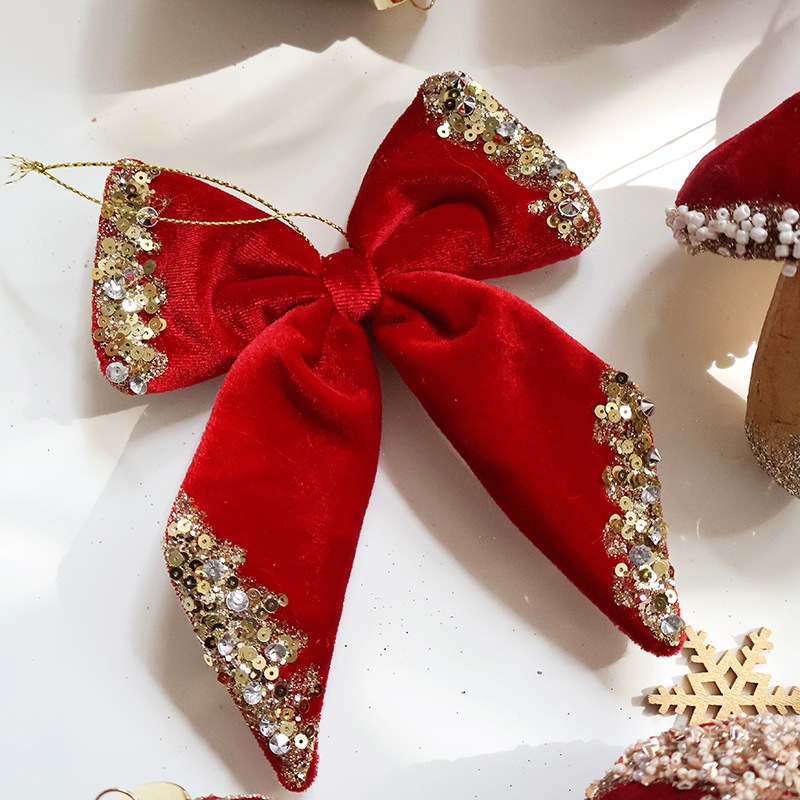 Fiocco Phnom Penh in velluto rosso vino 15 cm