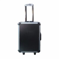 Valise à roulettes pilote en aluminium de construction de taille personnalisée Valise de transport à roulettes en aluminium avec poignée télescopique et roues