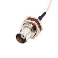 Connecteur coaxial RF haute performance, connecteur BNC femelle vers MMCX mâle à angle droit, pour câble RG316, mm