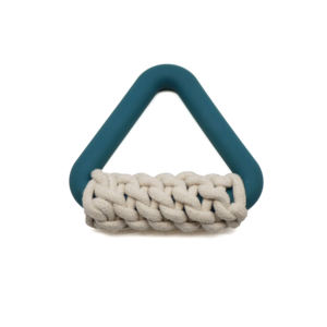 Kauçuk top köpek oyuncaklar ile yüksek kalite toptan halat sert üçgen yüzük köpekler için interaktif oyuncaklar çiğnemek - Product Image 6