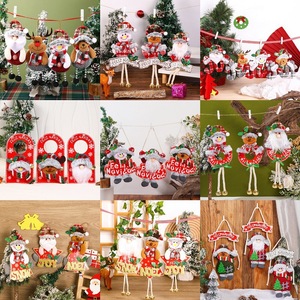 Adornos <span class=keywords><strong>de</strong></span> tela navideños al por mayor: colgantes <span class=keywords><strong>de</strong></span> peluche <span class=keywords><strong>de</strong></span> Papá Noel y muñecos <span class=keywords><strong>de</strong></span> <span class=keywords><strong>nieve</strong></span>, tipos surtidos, dijes decorativos para árbol <span class=keywords><strong>de</strong></span> Navidad - Product Image 3