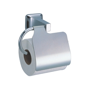 Portarrollos de Papel Higiénico Cromado de Pared con Tapa de Acero Inoxidable y Gancho de Hierro - Product Image 2