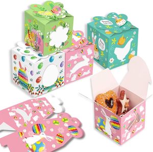 Caja <span class=keywords><strong>de</strong></span> Regalo <span class=keywords><strong>de</strong></span> Pascua, Cesta <span class=keywords><strong>de</strong></span> Cartón con Forma <span class=keywords><strong>de</strong></span> Conejo y Pollo para Dulces, Contenedor Hueco para Golosinas y Galletas con Ventana <span class=keywords><strong>de</strong></span> PVC - Product Image 4