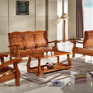 En Oferta, Sofás de Madera Maciza Tallada para Sala de Estar, Seccionales, Juego de Muebles de Sofá de Madera Clásico - Product Image 2