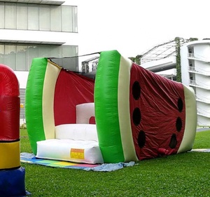 Ostacolo di salto del castello dell'anguria dei buttafuori del ponticello gonfiabile di alta qualità commerciale della casa di rimbalzo - Product Image 4