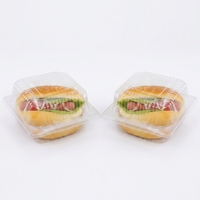 Emballages personnalisés, boîtes en plastique PET transparentes, jetables, recyclables, de qualité alimentaire, avec couvercles, pour gâteaux, biscuits, fruits, pain, salades