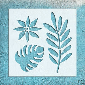 Pochoir <span class=keywords><strong>de</strong></span> fleurs <span class=keywords><strong>de</strong></span> <span class=keywords><strong>tournesol</strong></span> Rose, modèle <span class=keywords><strong>de</strong></span> <span class=keywords><strong>dessin</strong></span> <span class=keywords><strong>de</strong></span> feuilles, peinture réutilisable, pour peinture sur toile murale en bois - Product Image 5