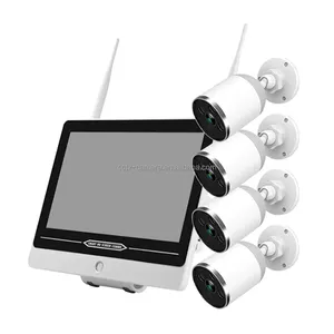 Meest Populaire Selling 2MP 1080P Full Hd 4CH Draadloze Wifi Camera Tuya Lcd-scherm Combo Nvr Kits