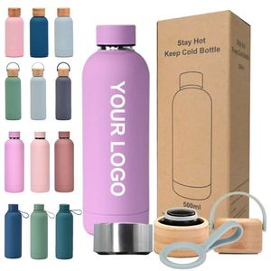 <b>Luxury</b> Stainless Steel Sports <b>Water</b> <b>Bottle</b> 500ml 750ml Straw Flask 12-24 Hours Thermal Insulation Minimalist Design Eco-Friendly - Product Image 3