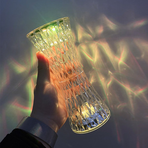 Lampe de table tactile moderne à piles rechargeables, 16 couleurs, en cristal, lumière rose, pour fêtes - Product Image 2