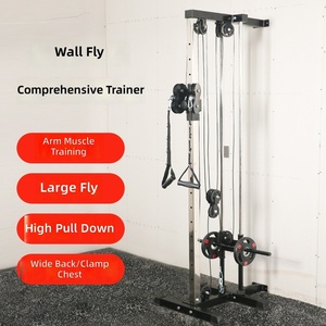 Máquina de Gimnasio Multifunción de Acero Inoxidable Montada en Pared con Cable Cruzado, para Entrenamiento en Casa, con Polea Ajustable para Lat Pulldown, Remo Bajo y <span class=keywords><strong>Chest</strong></span> Fly - Product Image 4