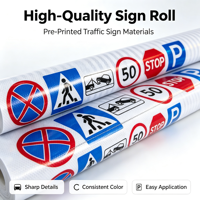 Imprimante d'étiquettes thermiques industrielles de bonne qualité pour les panneaux routiers personnalisés, fournitures d'impression par transfert thermique pour les panneaux de signalisation
