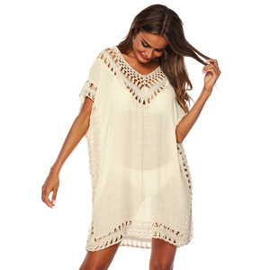 Falda <span class=keywords><strong>de</strong></span> playa con cuello en V, blusa ahuecada con gancho <span class=keywords><strong>de</strong></span> mano, blusa <span class=keywords><strong>de</strong></span> playa, blusa, falda <span class=keywords><strong>de</strong></span> playa, explosión <span class=keywords><strong>de</strong></span> <span class=keywords><strong>Amazon</strong></span>, ropa <span class=keywords><strong>de</strong></span> playa, traje <span class=keywords><strong>de</strong></span> <span class=keywords><strong>baño</strong></span> - Product Image 3
