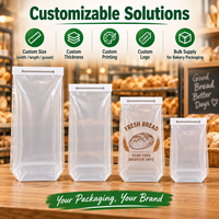 Sacs à pain en plastique LDPE de qualité alimentaire, résistants aux déchirures, avec attaches, pour boulangeries artisanales et acheteurs en gros directement du fournisseur
