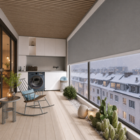 Solution d'ombrage à ouverture large : écrans verticaux à enroulement pour grands projets de terrasses