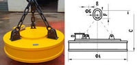 Mejor precio Chatarra 5 Ton 3 Ton 1 Ton Imán de elevación electromagnético para excavadora