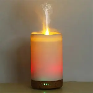 Portable Air Humidifier With Night Light Spray Air Purifying Desktop Candle Air Humidifier Night Lamp For Gift