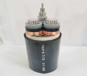 Cable de Potencia de Alto Voltaje con Aislamiento XLPE y Núcleo de Cobre, Cable Blindado para Uso en Sistemas de Transmisión de Energía Industrial en Subestaciones - Product Image 1