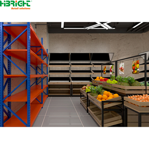 Étagère de présentation en métal rose pour supermarché, autoportante, simple face, pour magasin de détail, pour épicerie - Product Image 3