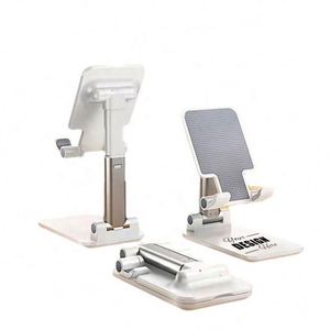 Custom Adjustable Cell Phone Stand for Desk - Foldable Holder with Silicone <b>Pad</b> for All Phones, Ideal Gift - Product Image 1