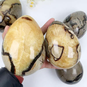 새로운 도착 자연 석영 재스퍼 대형 separium 계란 손 조각 판매 - Product Image 6
