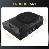 Podofo 1000W 10 pouces Caisson de basses haute puissance avec câble audio Caisson de basses 12V Modification audio de voiture Caisson de basses de voiture Haut-parleur audio de voiture