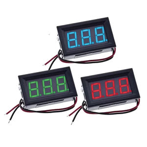 0.56 \ "Mini panneau d'affichage LED rouge vert bleu <span class=keywords><strong>voltmètre</strong></span> 4.5V-30V DC gamme connexion à deux fils 22mm montage composants électroniques - Product Image 1